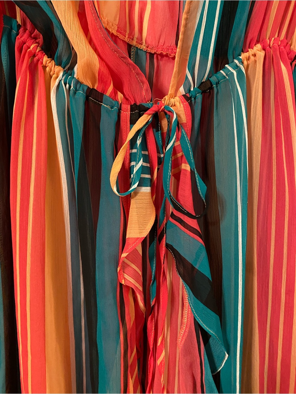 Striped 70’s Style Maxi Duster - Picture 4 of 5